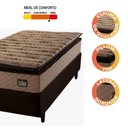Ver imagem 3 de Cama Box Solteiro Colchão Espuma D33 Pillow Top Van Gogh 88x188x67cm Marrom
