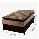 Ver imagem 5 de Cama Box Solteiro Colchão Espuma D33 Pillow Top Van Gogh 88x188x67cm Marrom