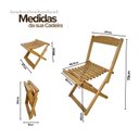 Ver imagem 4 de Cadeira de Madeira Dobrável Rústica com Cabos de Aço - Vereda Marrom/Madeiral