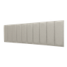 Cabeceira King Linho Prata Placa Modulada Estofada Ripada Adesiva - 3