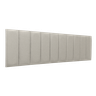 Cabeceira King Linho Prata Placa Modulada Estofada Ripada Adesiva - 1