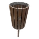 Ver imagem 1 de Lixeira 1 Cesto Redonda Madeira Plástica Maciça 40 Litros Colorida 100% Reciclada 45cm / Lc-24c