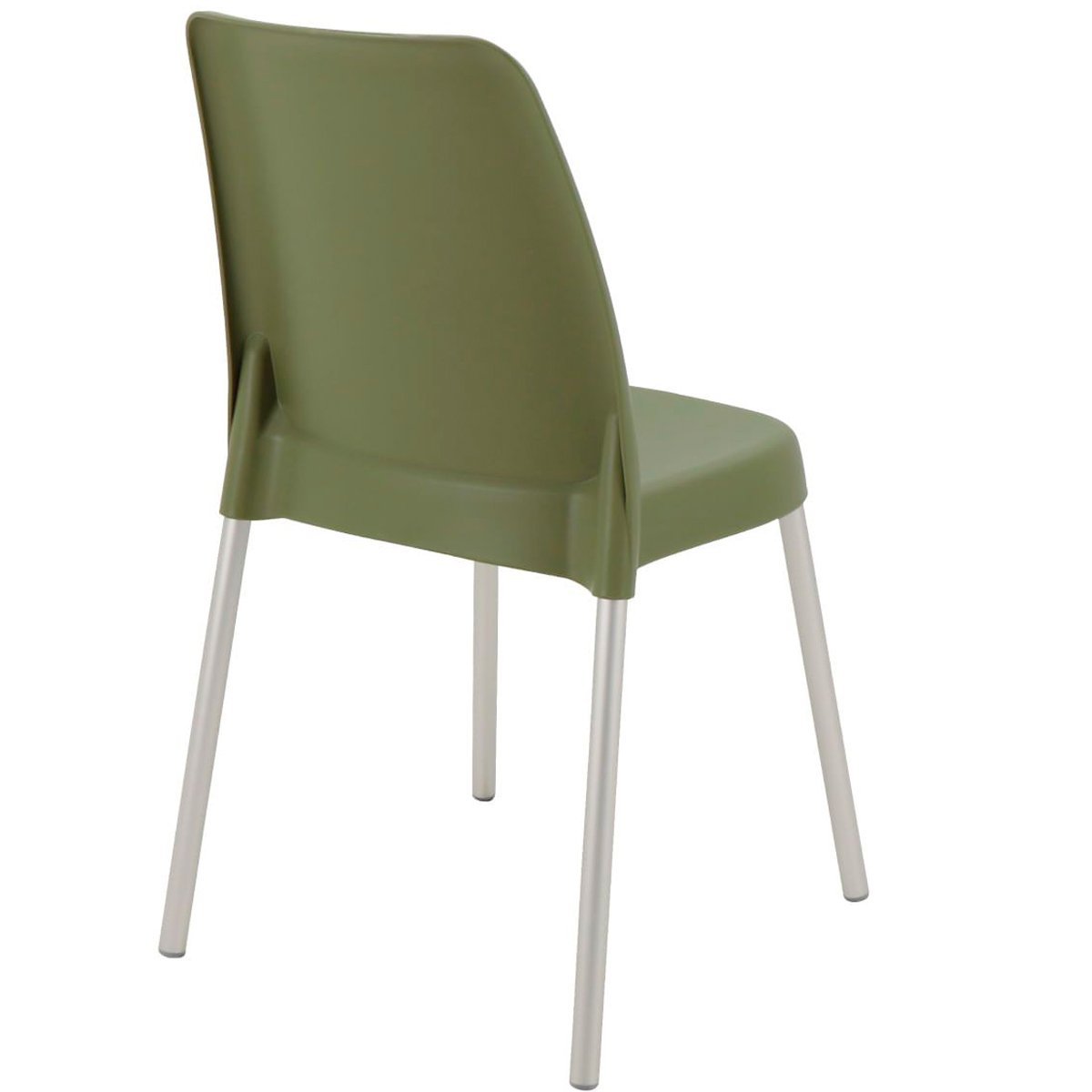 Conjunto 4 Cadeiras Plástica Vanda com Pernas de Alumínio Anodizadas- Tramontina - Verde Oliva 92053 - 5