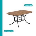 Ver imagem 3 de Conjunto de Sala de Jantar 6 Cadeiras Salem Carraro Preto Rosê