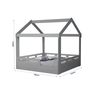 Cama de Casal com Dossel e Colchão Mdf:cinza - 4