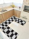 Ver imagem 1 de Kit 3 Peças Jogo Cozinha Passadeira Manta Vinilico Laminado Xadrez
