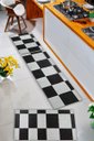 Ver imagem 4 de Kit 3 Peças Jogo Cozinha Passadeira Manta Vinilico Laminado Xadrez
