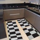 Ver imagem 3 de Kit 3 Peças Jogo Cozinha Passadeira Manta Vinilico Laminado Xadrez