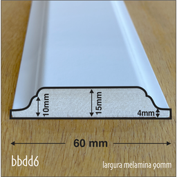 Moldura Boiserie Mdf 6cm Adorno Duplo (pacote com 4 Unidades 7,36m) Fácil Instalação - 3