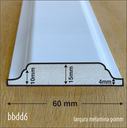 Ver imagem 3 de Boiserie MDF Branco 6cm Adorno Duplo 7,36m