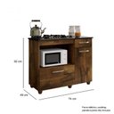 Ver imagem 6 de Balcão para Cooktop 4 Bocas e Forno 2 Portas 1 Gaveta Violeta Kaiki Móveis Ipê