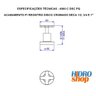 Acabamento Registro Deca Disco Cromado 1/2" 3/4" e 1'' - 4900cdscpq - 4
