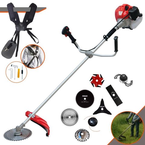 Roçadeira Lateral Anmax Cg520p 52cc 2,2hp 10.000rpm C/ Carretel + Kit de 8 Opções de Corte