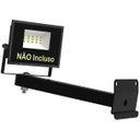 Ver imagem 4 de Suporte Refletor Inclinado Parede Braço 20 Cm Preto