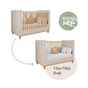 Ver imagem 3 de Berço Americano 2 em 1 100% MDF Sofá para Colchão 130x70cm Multimóveis Crper-BER003 Off White/