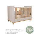 Ver imagem 5 de Berço Americano 2 em 1 100% MDF Sofá para Colchão 130x70cm Multimóveis Crper-BER003 Off White/