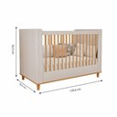 Ver imagem 4 de Berço Americano 2 em 1 100% MDF Sofá para Colchão 130x70cm Multimóveis Crper-BER003 Off White/