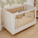 Ver imagem 1 de Berço Americano 2 em 1 100% MDF Sofá para Colchão 130x70cm Multimóveis Crper-BER003 Off White/
