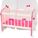 Ver imagem 2 de Kit 03 Berços Para Brinquedo Magia C02 Brinquedo Infantil Branco Rosa - Lyam Decor