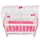 Ver imagem 3 de Kit 03 Berços Para Brinquedo Magia C02 Brinquedo Infantil Branco Rosa - Lyam Decor