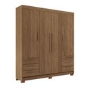 Ver imagem 3 de Guarda-roupa Casal Tibagi 4 Portas 6 Gavetas Jatoba - Pnr Móveis