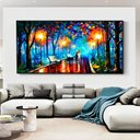 Ver imagem 2 de Quadro Pintura de Casal Caminhando Br Artes Pequeno 60x40