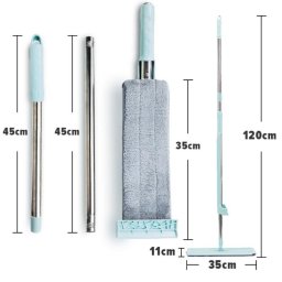 Esfregão Rodo Mop Flat Limpeza Piso 360 S/ Balde + 1 Refil Rdmg-001 Snel Home - 3