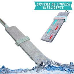 Esfregão Rodo Mop Flat Limpeza Piso 360 S/ Balde + 1 Refil Rdmg-001 Snel Home - 8