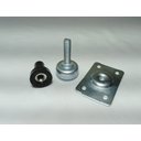 Ver imagem 7 de Kit 4 Pés Niveladores 1/4 Base Sapata Mesa Armários Etc C/ Chapas Puff Cadeiras Sofas Armarios