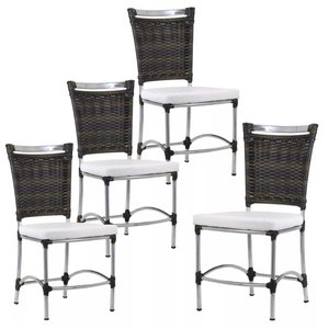 4 Cadeiras Jk em Alumínio e Fibra Sintética Cozinha Edícula Trama Original