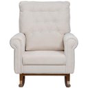 Ver imagem 3 de Poltrona de Amamentação com Balanço Base Nina Encanto D02 Bouclê Off White C-200 - Lyam Decor