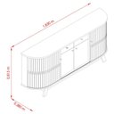 Ver imagem 7 de Aparador para Sala Buffet Mônaco e Cristaleira Moss Cumaru Opala - Madetec