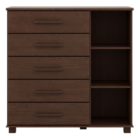 Conjunto Quarto Ouro: Guarda-Roupa 4 Portas, Cama Queen, Cômoda Sapateira e 2 Mesas Cabeceiras Café 