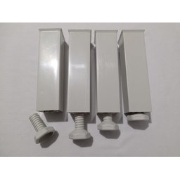 Kit 4 Pés para Armário de Cozinha Paneleiro Balcão Vap Branco Regulável Gabinete Pia Cozinha - 2