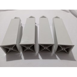 Kit 4 Pés para Armário de Cozinha Paneleiro Balcão Vap Branco Regulável Gabinete Pia Cozinha - 5