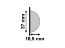 Ver imagem 2 de Meia Curva Poliestireno 599 Cinza Glacial Santa Luzia - 2,8mx3,7cm (2uni)