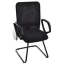 Ver imagem 1 de Poltrona Diretor Universitária Base Fixa Linha Tela Mesh Preto