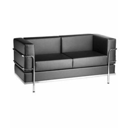Sofá para Recepção de Escritório Linha Recepção Omega Preto - 1