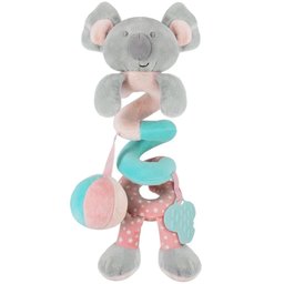 Brinquedo Pelúcia com Mordedor Macio para Bebê Buba Coala Rosa Azul - 1