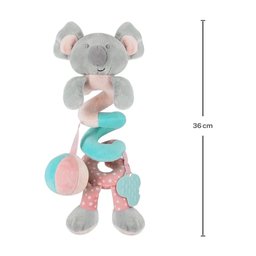 Brinquedo Pelúcia com Mordedor Macio para Bebê Buba Coala Rosa Azul - 2
