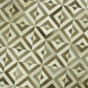 Ver imagem 2 de Tapete de Couro Legítimo Geométrico - 2.45x3.05 - Champagne Claro e Escuro - 250602075689