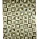 Ver imagem 1 de Tapete de Couro Legítimo Geométrico - 2.45x3.05 - Champagne Claro e Escuro - 250602075689