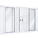 Ver imagem 3 de Janela Veneziana Alumínio de Correr Central Flex 4 Folhas Móveis 2 Fixas com Grade Lucasa Eccellente