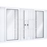 Janela Veneziana Alumínio de Correr Central Flex 4 Folhas Móveis 2 Fixas com Grade Lucasa Eccellente - 3