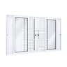 Janela Veneziana Alumínio de Correr Central Flex 4 Folhas Móveis 2 Fixas com Grade Lucasa Eccellente - 2