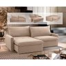 Sofá Cama Retrátil Califórnia Linho Bege Claro 1,80m - 2
