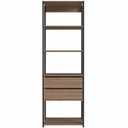 Ver imagem 1 de Closet Modulado 60x45x183cm com 5 Prateleiras e 2 Gavetas ProDecor em MDP Montana e Preto