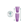 Kit 10 Copos Plasticos 300 Ml Reutilizável Lilas - 2