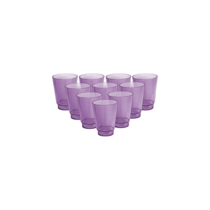 Kit 10 Copos Plasticos 300 Ml Reutilizável Lilas