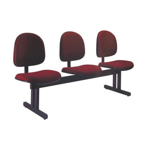 Cadeira Executiva em Longarina com 3 Lugares Linha Office